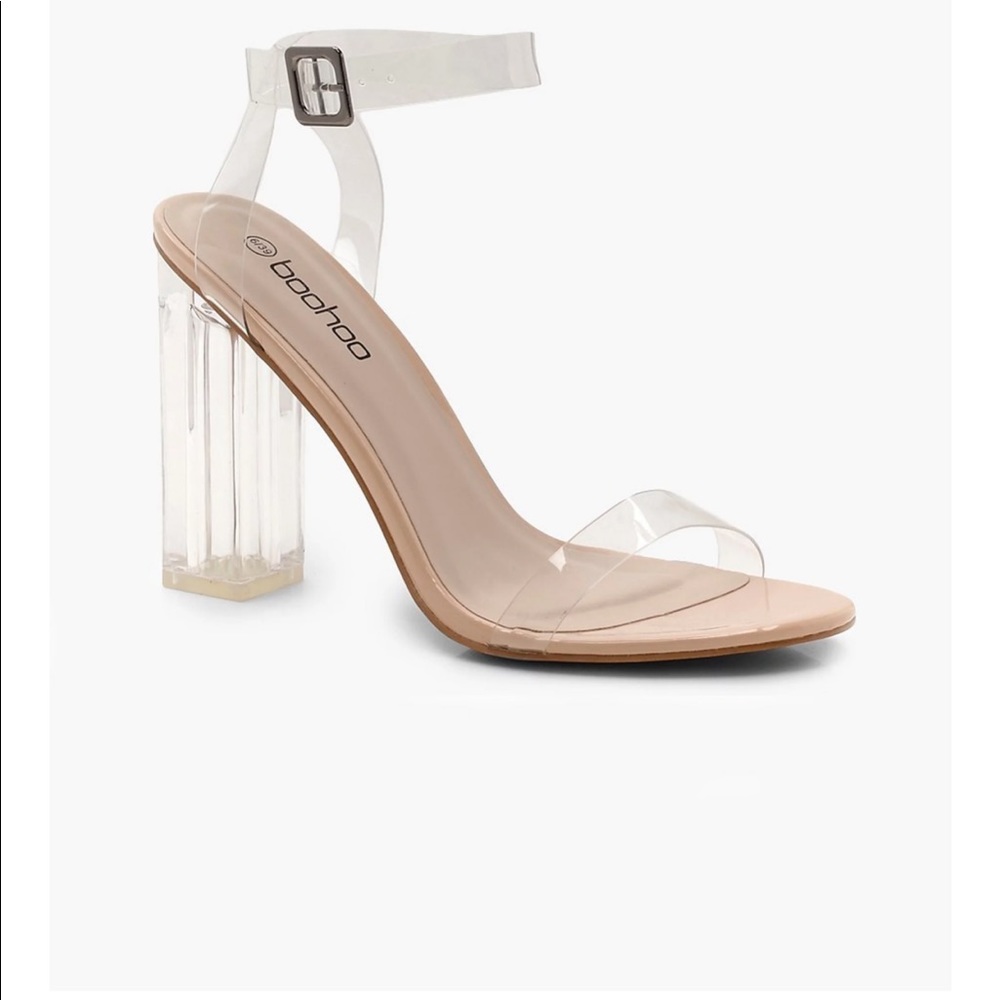 Clear Block Barely There Heels